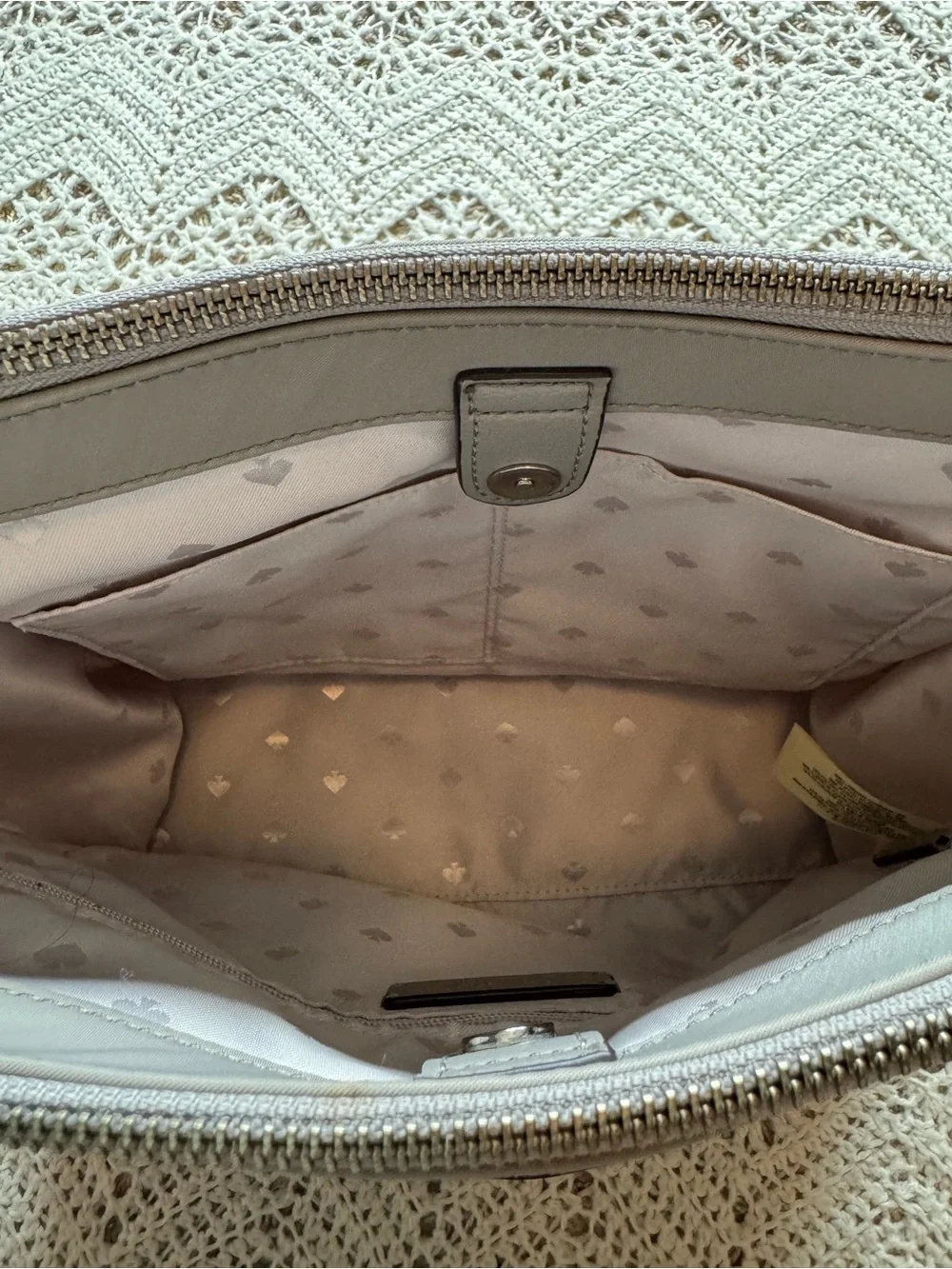 Kate Spade Dawn Medium Triple Gusset Nylon Satchel Bag  Icedslate Tote Bag